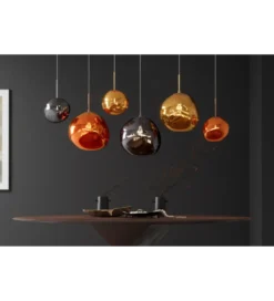 Lampa wisząca LIQUID DIAMOND 20 cm szkło miedź*Invicta Interior Clearance