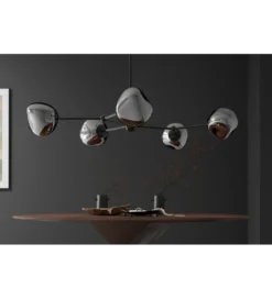 Lampa wisząca LIQUID DIAMOND 5 kloszy szkło dymione*Invicta Interior Hot