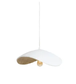 Lampa wisząca LONIA 53 cm kremowa antyczny brąz*L&L Discount