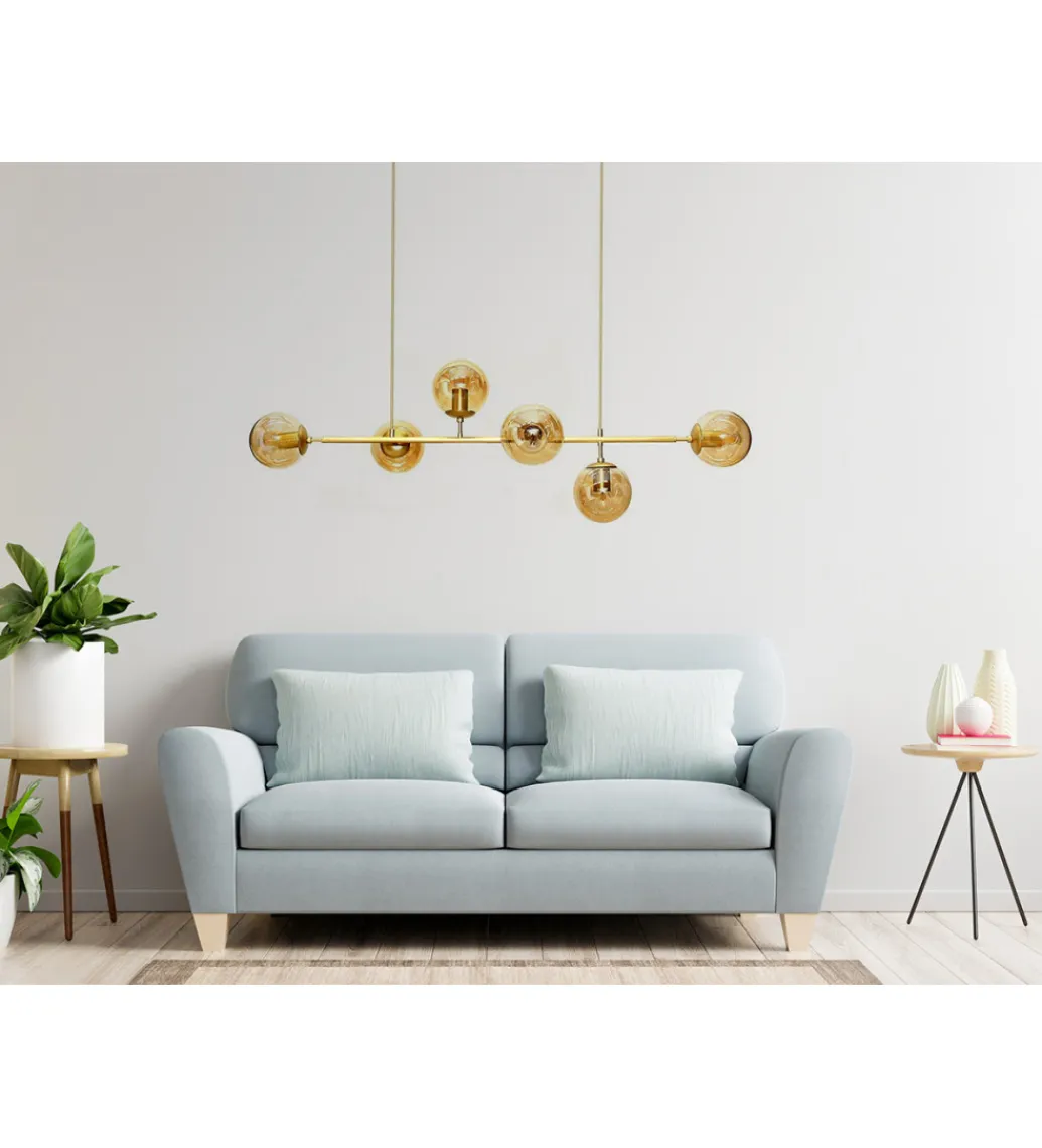 Lampa wisząca MORIS 113 cm złota*DOMENO