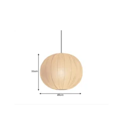 Lampa wisząca ORGANIC 45 cm tkanina naturalny*Invicta Interior