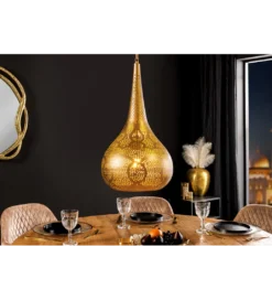 Lampa wisząca ORIENT LIVING 50 cm ze złotym dekorem*Invicta Interior - przedsprzedaż Discount