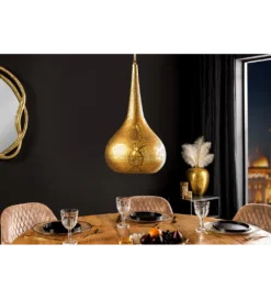 Lampa wisząca ORIENT LIVING 50 cm ze złotym dekorem*Invicta Interior - przedsprzedaż Discount
