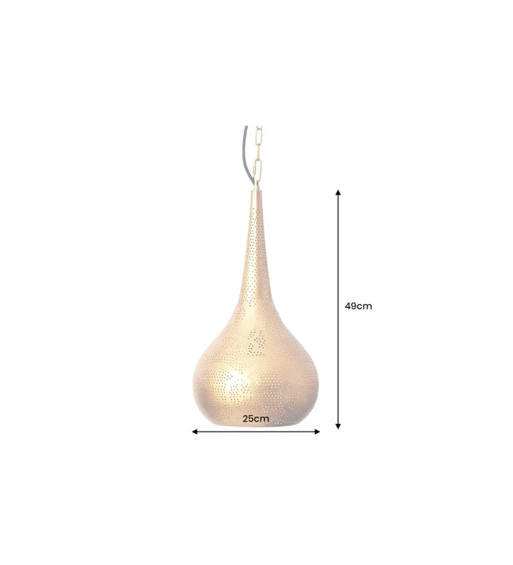 Lampa wisząca ORIENT LIVING 50 cm ze złotym dekorem*Invicta Interior - przedsprzedaż Discount