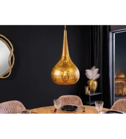 Lampa wisząca ORIENT LIVING 50 cm ze złotym dekorem*Invicta Interior - przedsprzedaż Discount