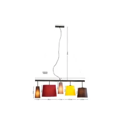 Lampa wisząca PARECCHI 100 cm wielokolorowa*KDesign Online