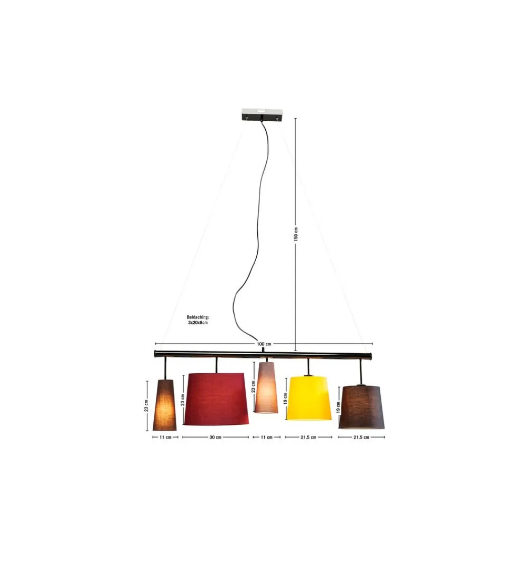 Lampa wisząca PARECCHI 100 cm wielokolorowa*KDesign Online