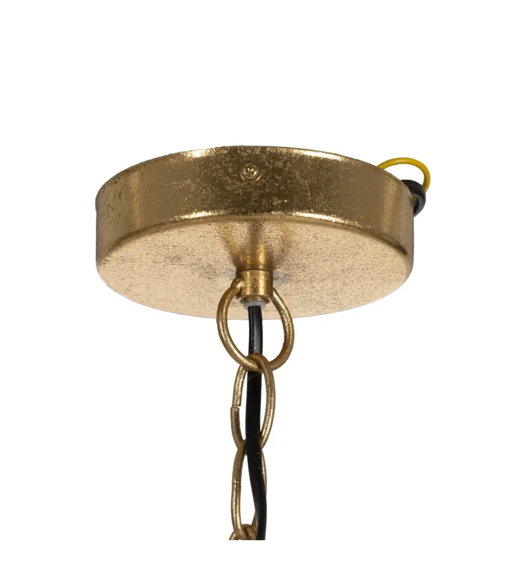 Lampa wisząca PORBELMA 58 cm złota naturalna*Zona-Design New