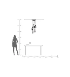 Lampa wisząca ROMEO 42 cm czarna*KDesign Hot