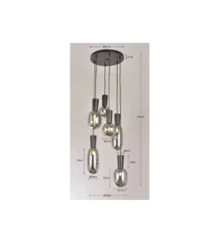 Lampa wisząca ROMEO 42 cm czarna*KDesign Hot