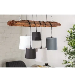 Lampa wisząca Saint-Louis 115 cm drewno driftowe*Invicta Interior