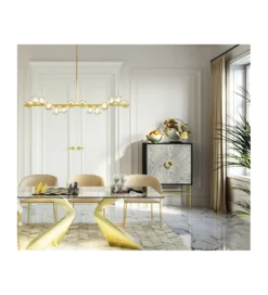 Lampa wisząca Scala Balls Brass 150 cm złota*KDesign Discount