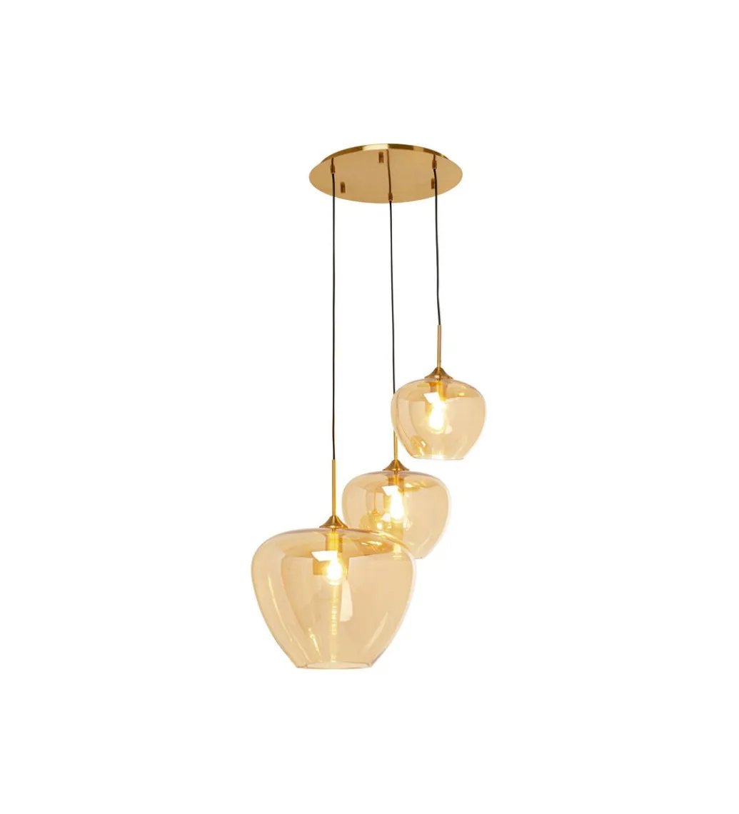 Lampa wisząca SPHERE AMBER 45 cm złota*KDesign Discount
