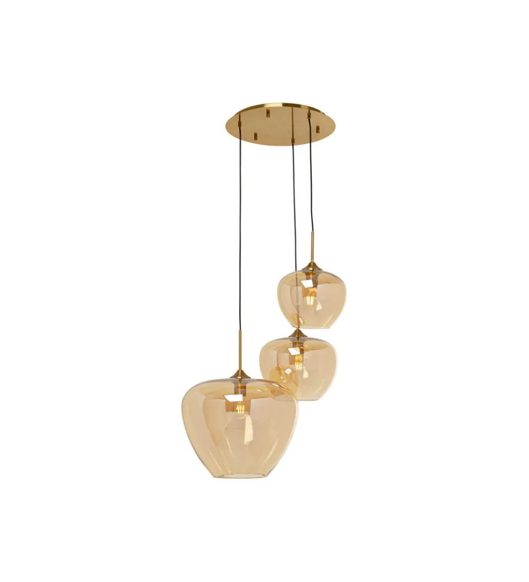 Lampa wisząca SPHERE AMBER 45 cm złota*KDesign Discount
