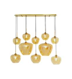 Lampa wisząca SPHERE AMBER TEN 160 cm złota*KDesign Online