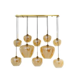 Lampa wisząca SPHERE AMBER TEN 160 cm złota*KDesign Online