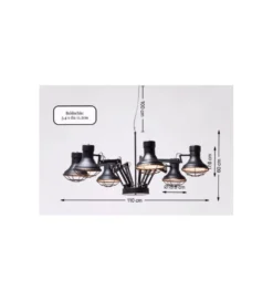 Lampa wisząca Spider Multi czarna*KDesign Sale