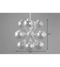 Lampa wisząca STARS 72 cm srebrna*Invicta Interior - przedsprzedaż Clearance