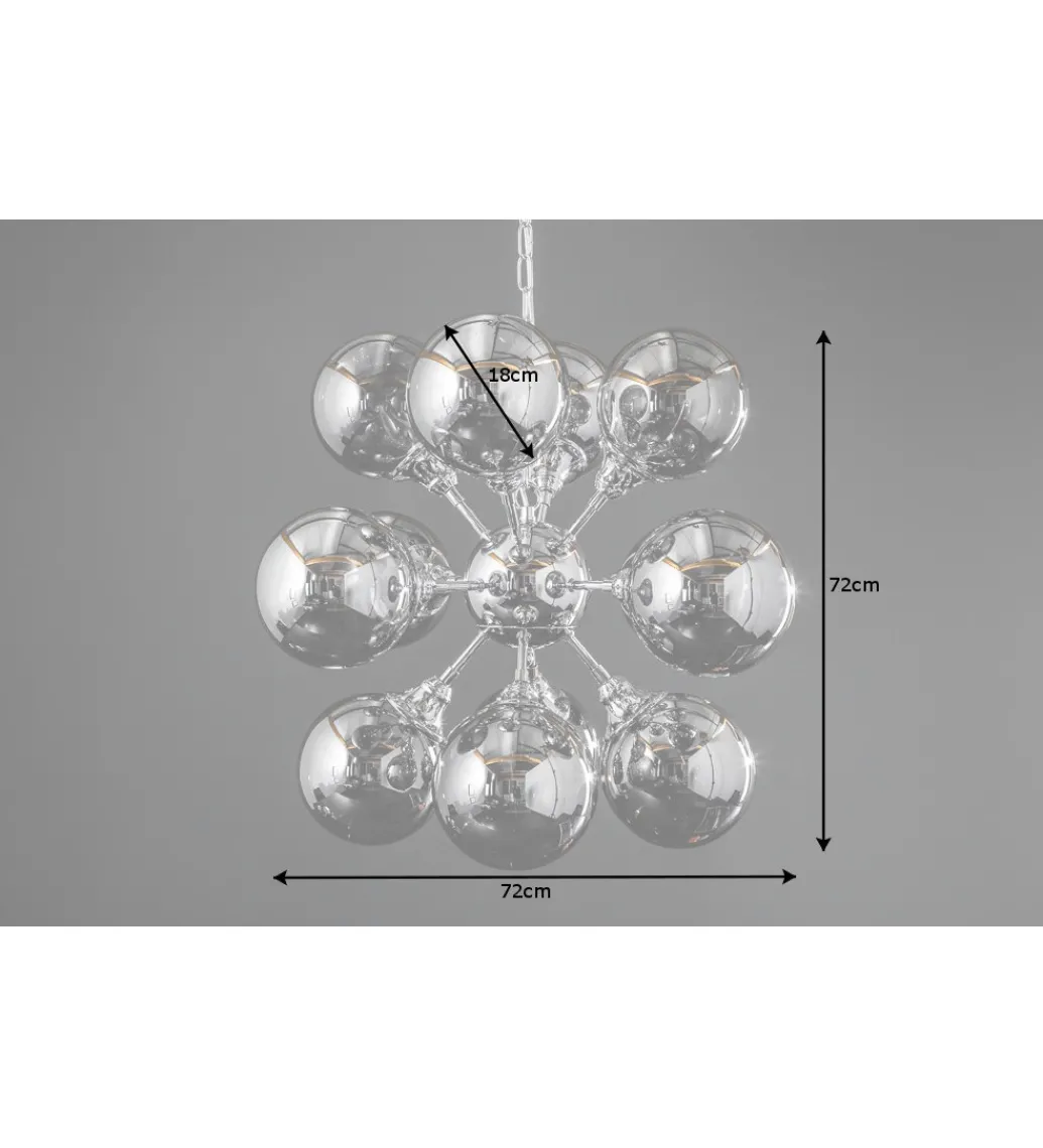 Lampa wisząca STARS 72 cm srebrna*Invicta Interior - przedsprzedaż Clearance