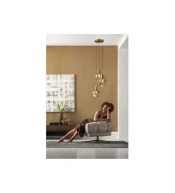Lampa wisząca SUPERNOVA AMBER TRE 45 cm złota*KDesign Online