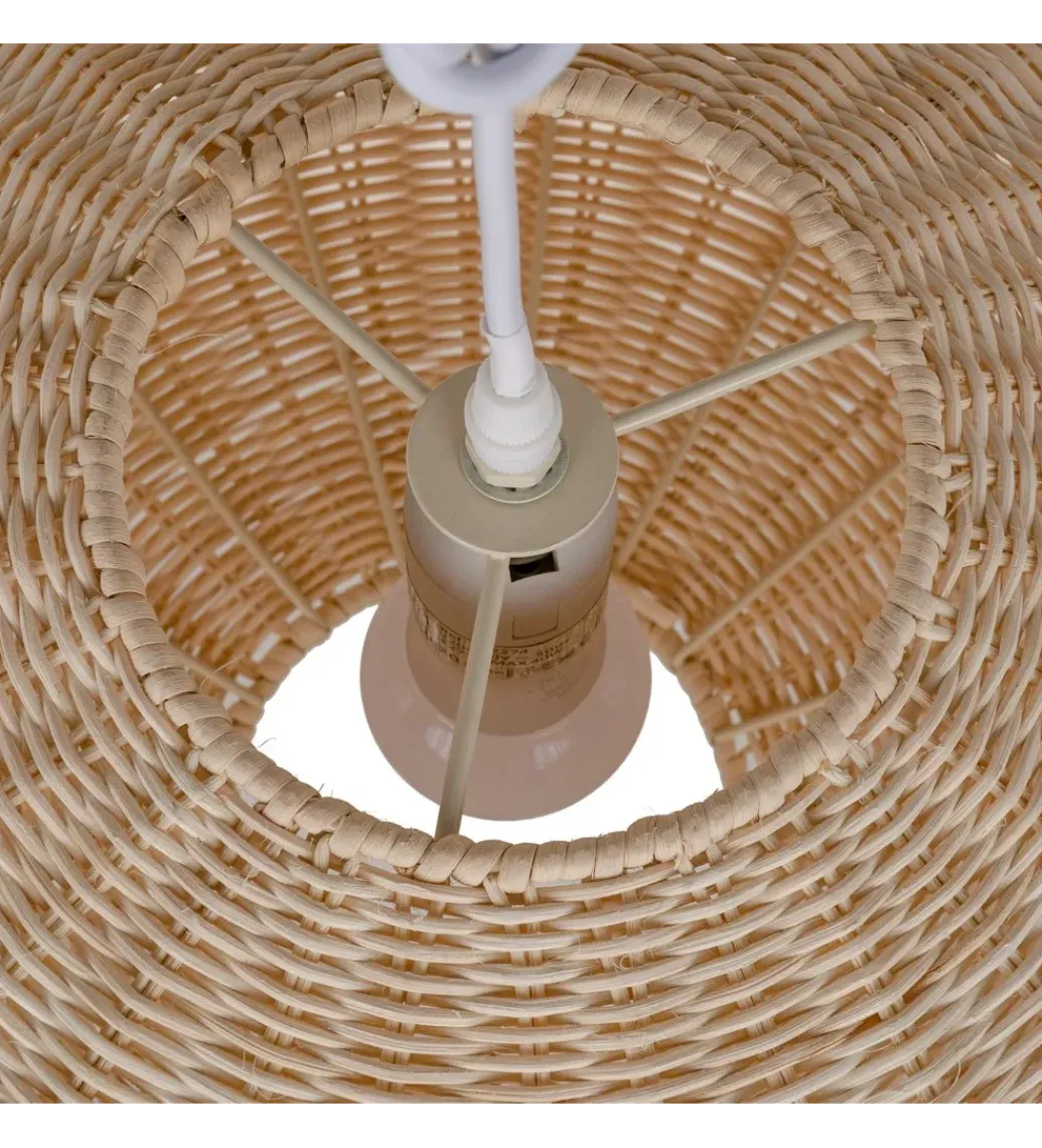 Lampa wisząca TECHO 52 cm ratan kremowa*Zona-Design New