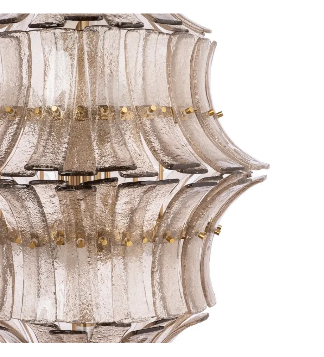 Lampa wisząca TEGOR 53 cm szare szkło*DENZO Sale