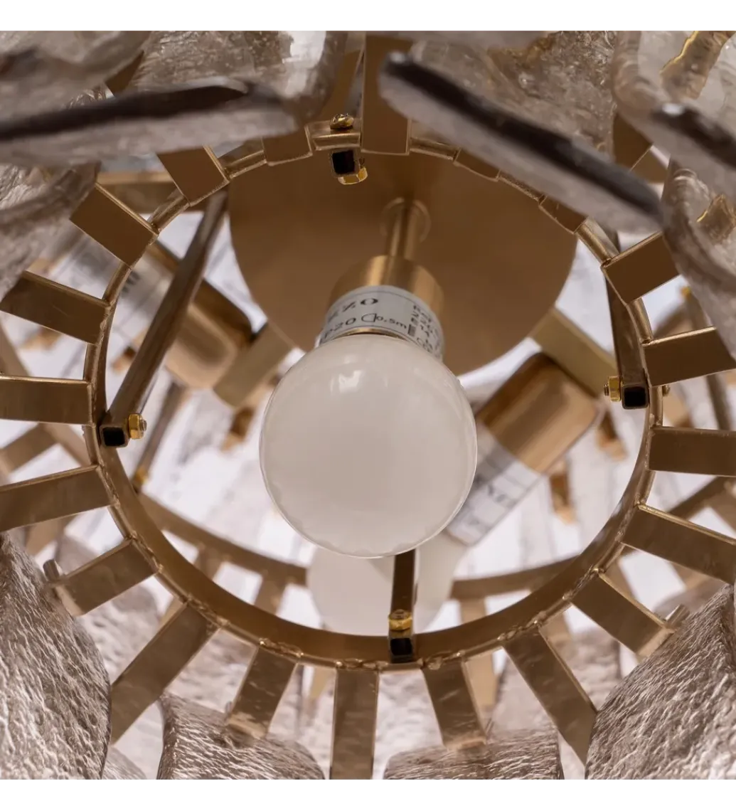 Lampa wisząca TEGOR 53 cm szare szkło*DENZO Sale