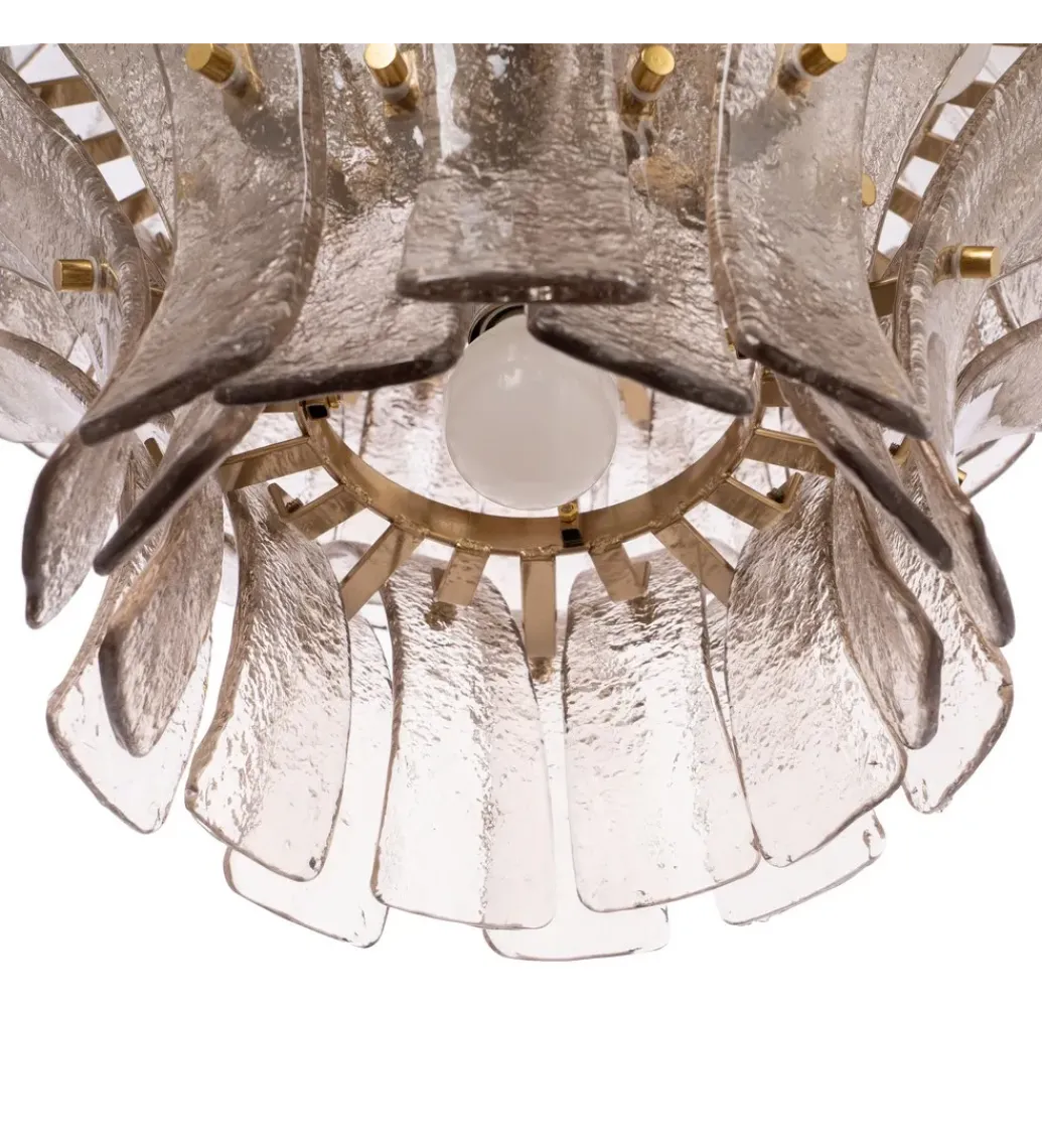 Lampa wisząca TEGOR 53 cm szare szkło*DENZO Sale
