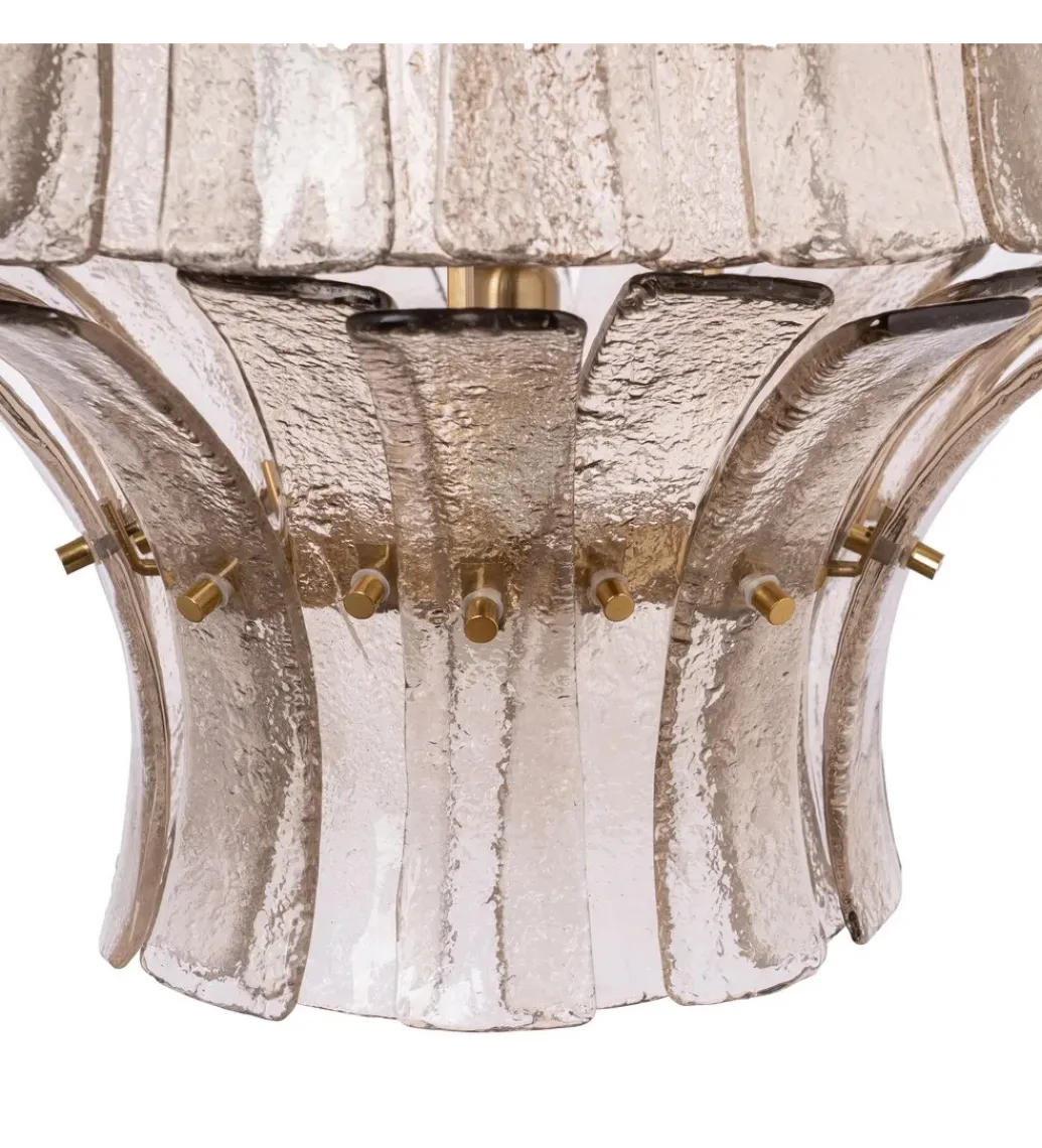 Lampa wisząca TEGOR 53 cm szare szkło*DENZO Sale