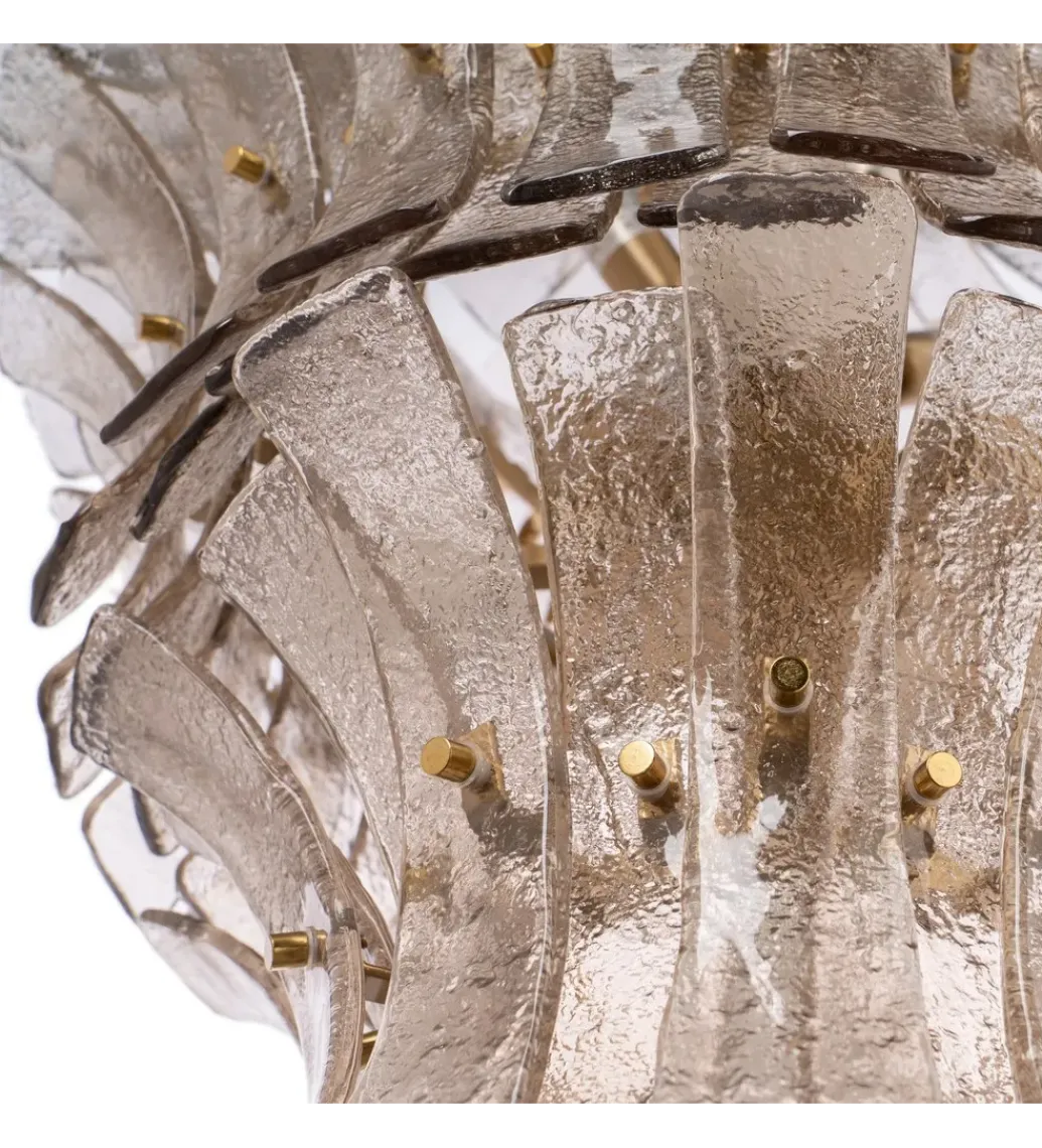 Lampa wisząca TEGOR 53 cm szare szkło*DENZO Sale