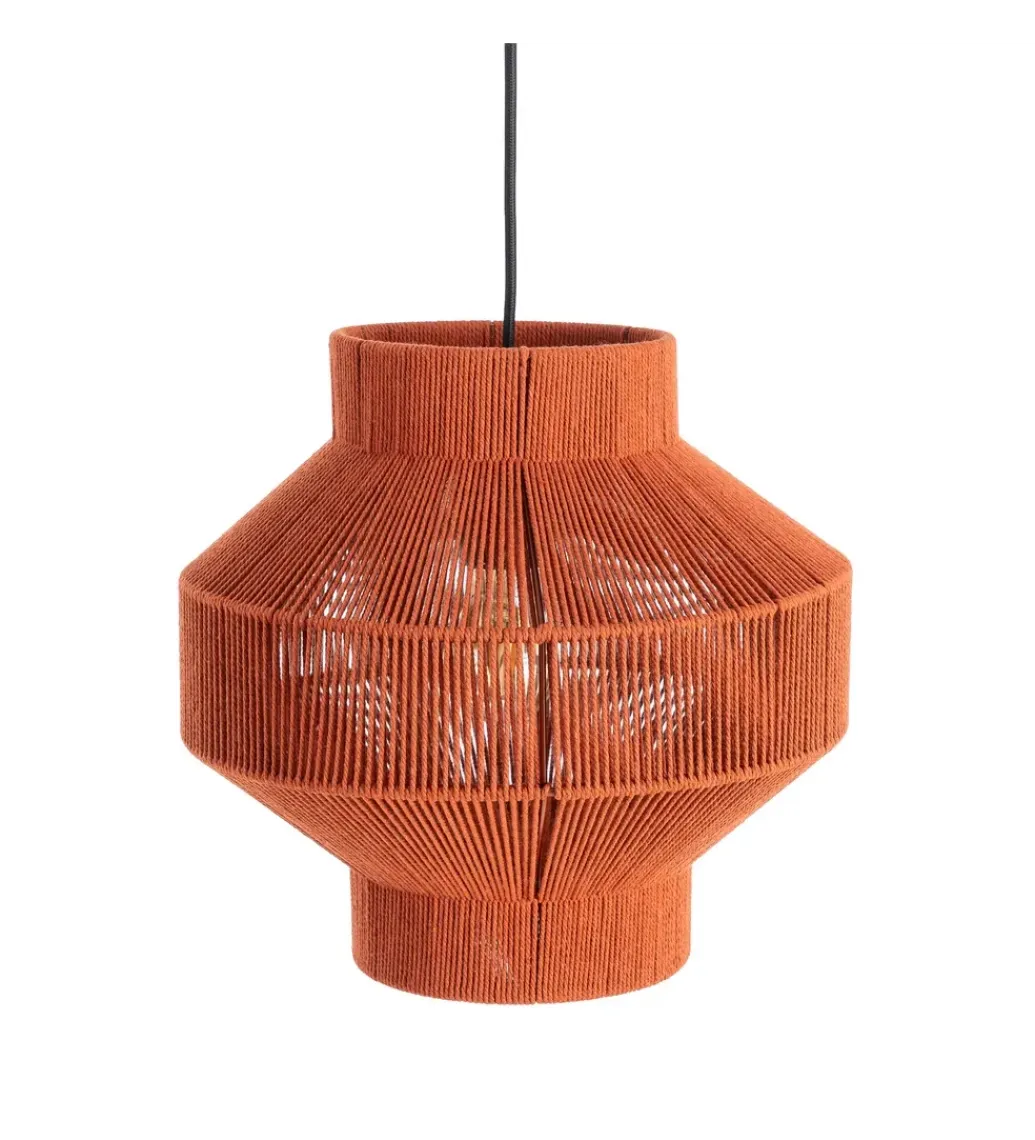 Lampa wisząca TEJA 30 cm lina papierowa ceglasty*Zona-Design