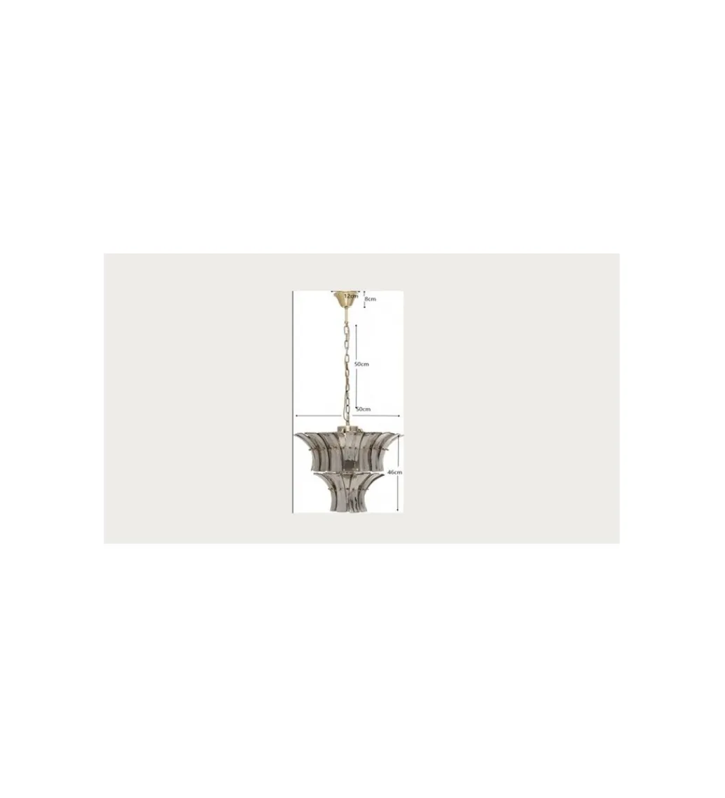Lampa wisząca VENEZIA 50 cm smoke*KDesign Clearance