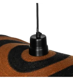 Lampa wisząca WRENKMA 75 cm pomarańczowo czarna*Zona-Design New