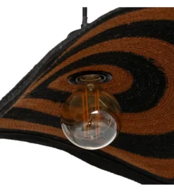 Lampa wisząca WRENKMA 75 cm pomarańczowo czarna*Zona-Design New