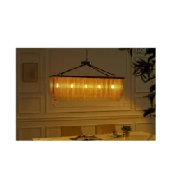 Lampa wisząca ZWINGER 80 cm złota*Invicta Interior Clearance