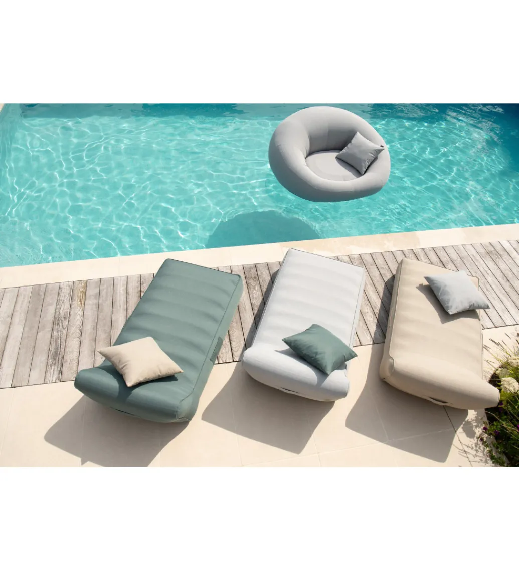 Leżak basenowy HELENE 160 cm szary*J-Line Clearance