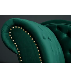 Leżanka BRIGIDA Chesterfield szmaragdowo zielony aksamit*Invicta Interior Online