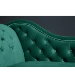 Leżanka BRIGIDA Chesterfield szmaragdowo zielony aksamit*Invicta Interior Online