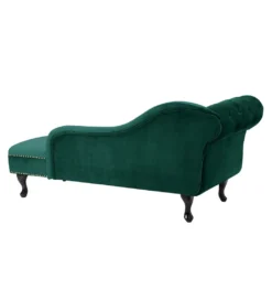 Leżanka BRIGIDA Chesterfield szmaragdowo zielony aksamit*Invicta Interior Online