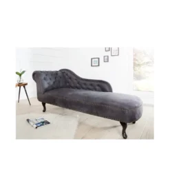 Leżanka Chesterfield BRIGIDA 170 cm Szary antyczny*Invicta Interior Best