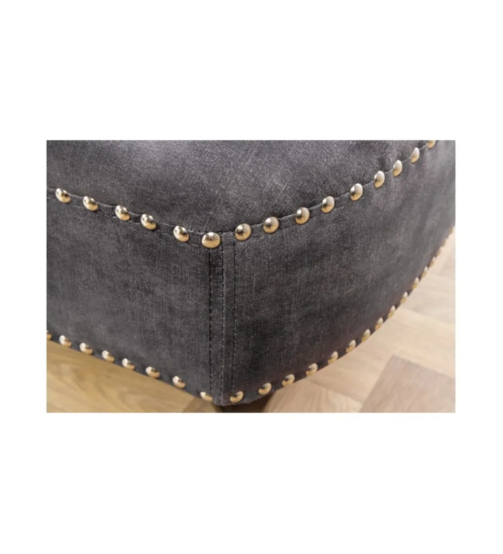 Leżanka Chesterfield BRIGIDA 170 cm szara*Invicta Interior Discount