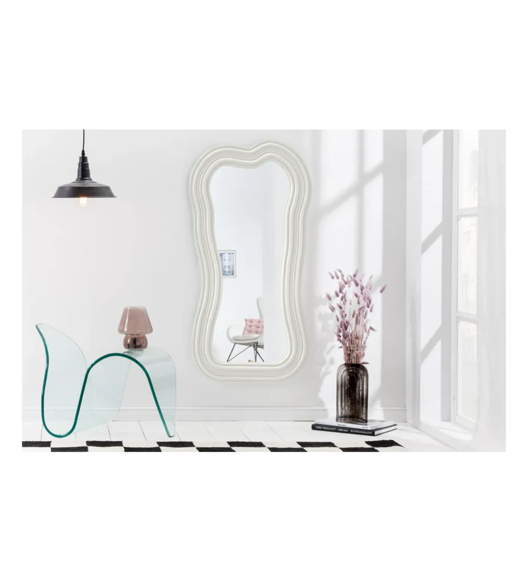 Lustro ścienne FUENTE II RUBIO 100 cm białe*Invicta Interior Outlet