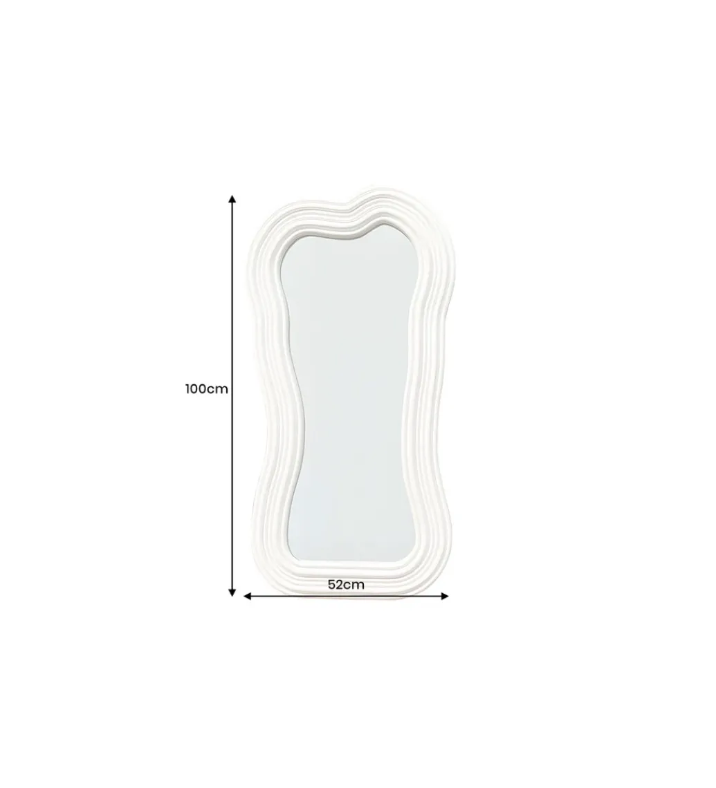 Lustro ścienne FUENTE II RUBIO 100 cm białe*Invicta Interior Outlet