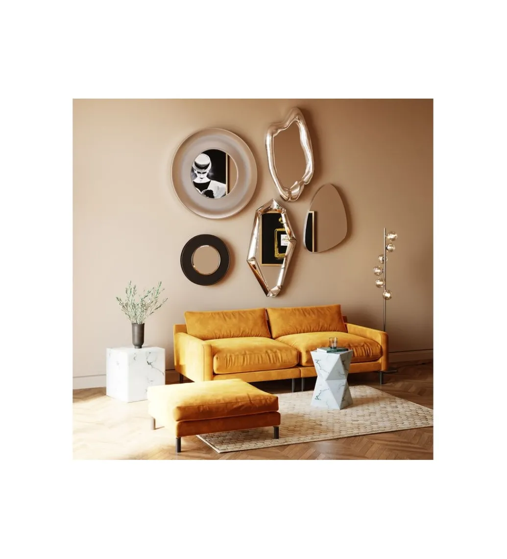 Lustro Hologram 117 cm x 68 cm srebrne*KARE Outlet