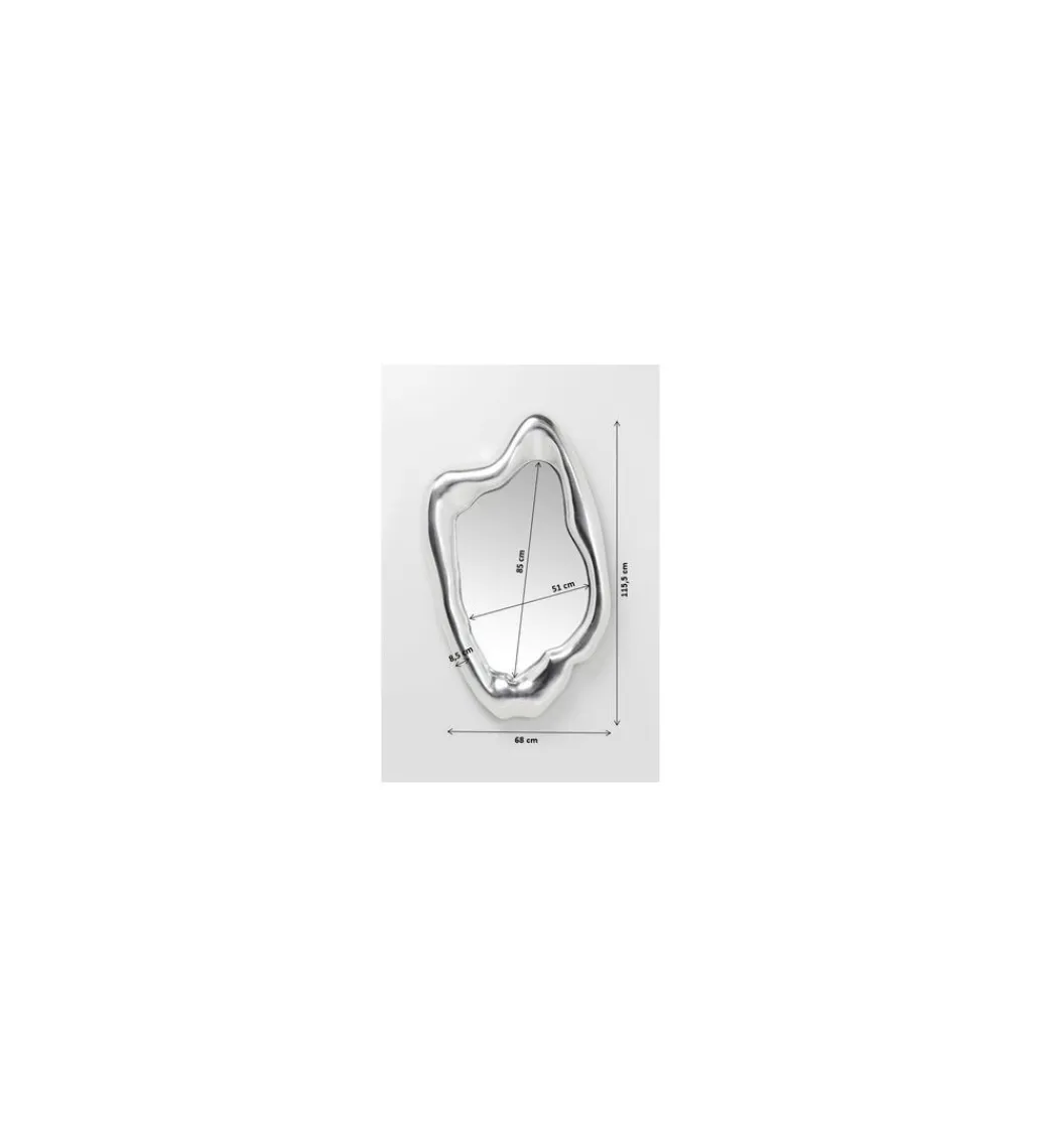 Lustro Hologram 117 cm x 68 cm srebrne*KARE Outlet