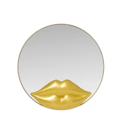Lustro LIPS 100 cm złote*KARE Online