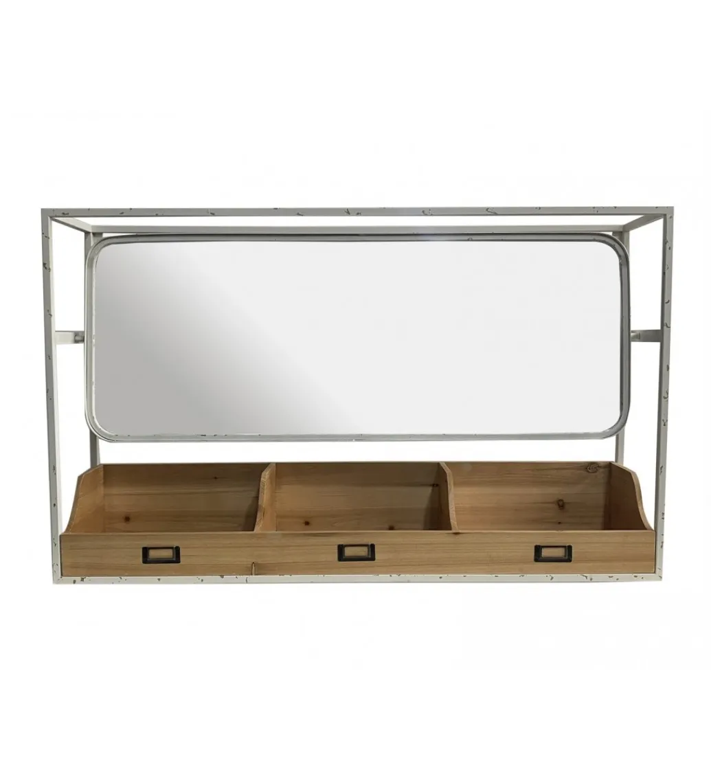 Lustro MACAO 100 cm drewno świerkowe*Imeri
