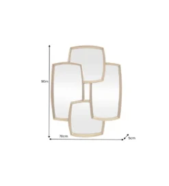 Lustro QUADRA 90 cm złota*Invicta Interior New