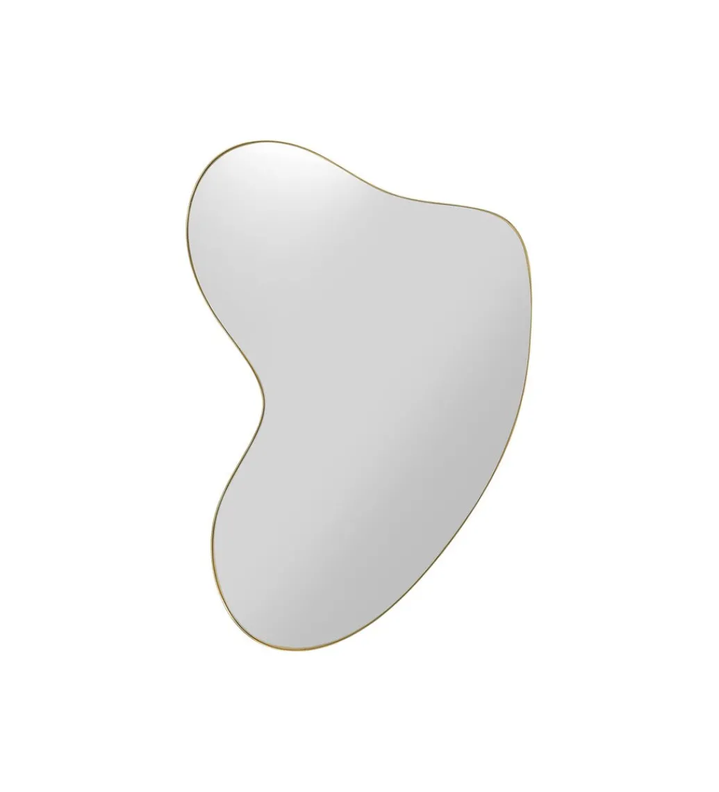 Lustro SHAPE 110 cm x 10 cm w kolorze mosiądzu*KARE Clearance
