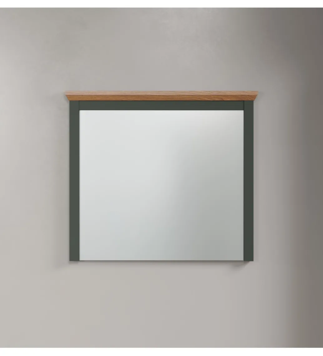 Lustro STANTON 68 cm w optyce dębu Evoke Ciemnozielony*MCA Linia Włoska Hot